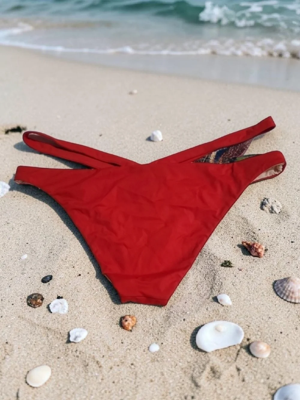 Kendall & Kylie Red Low-Rise Bikini Bottom